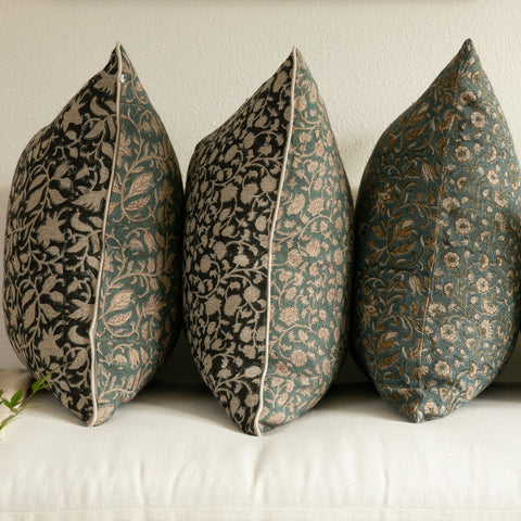 Filling Spaces Artful Traditionalist Organic Embroidery Accent Throw Pillow - 22 x 22 - 14 x 20 - 14 x 40