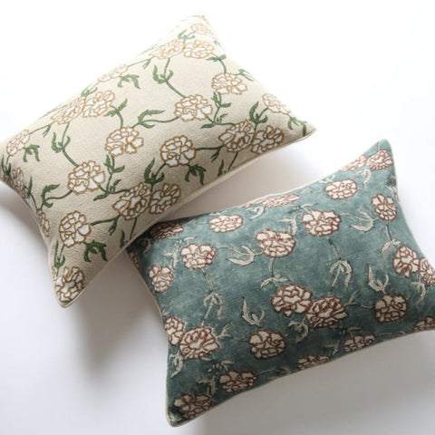 Filling Spaces Artful Traditionalist Handcrafted Embroidery Accent Throw Pillow - 18 x 18 - 20 x 20 - 22 x 22 - 24 x 24 - 26X 26 - 14 x 20 - 14 x 40 - 18 x 40 - 16 x 50