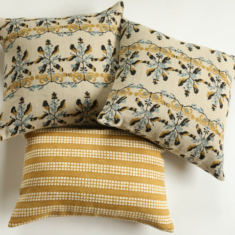 Filling Spaces Artful Traditionalist Bohemian Handcrafted Accent Throw Pillow - 18 x 18 - 20 x 20 - 22 x 22 - 24 x 24 - 26X 26 - 14 x 20 - 14 x 40 - 18 x 40 - 16 x 50