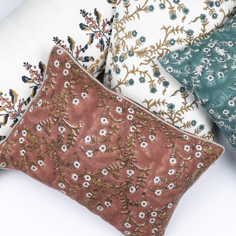 Filling Spaces Artful Traditionalist Handcrafted Bohemian Accent Throw Pillow - 18 x 18 - 20 x 20 - 22 x 22 - 24 x 24 - 26X 26 - 14 x 20 - 14 x 40 - 18 x 40 - 16 x 50