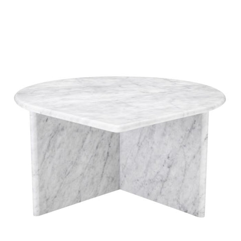 Timeless Minimalist Curved Marble Coffee Table
