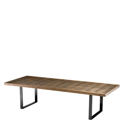 Eichholtz Timeless Minimalist Farm Dining Table with Marquetry