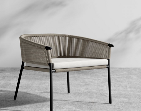 Afton Minimalist Lounge Chair with Armrests Outdoor Furniture