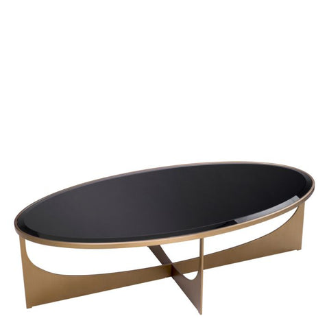 Timeless Minimalist Modern Oval Glass Coffee Table