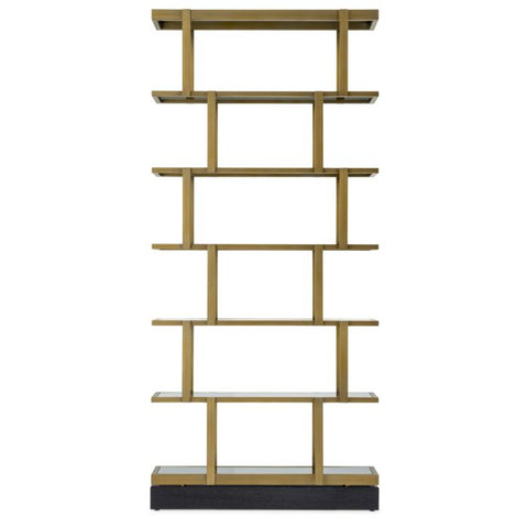 Nesto Industrial Etagere Bookshelf with Brushed Finish