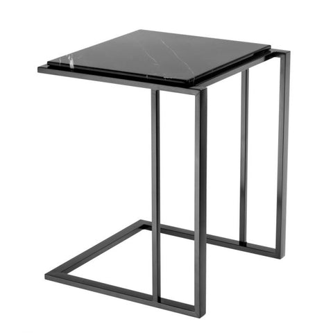 Eichholtz Timeless Minimalist C Table in Black Marble Accent Table