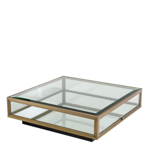 Eichholtz Timeless Minimalist Beveled Glass Coffee Table