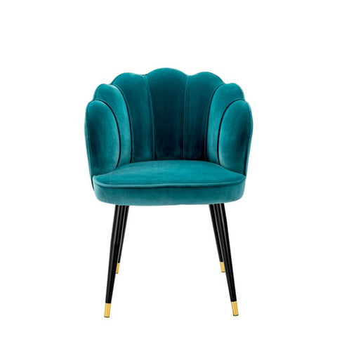 Timeless Minimalist Crown Back Upholstered Velvet Accent Chair
