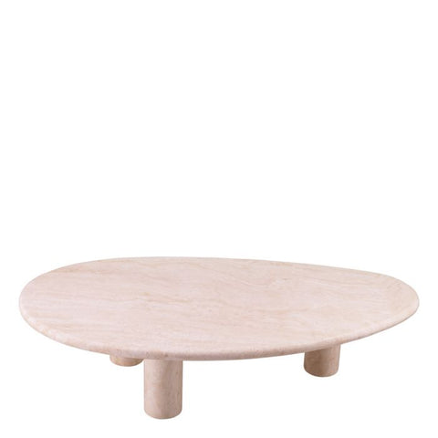 Timeless Minimalist Curved Stone Coffee Table
