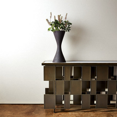 Timeless Minimalist Geometric Bronze Console for Modern Entryways