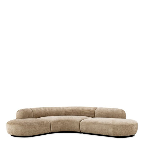Björn Curved Contemporary Standard Sofa with Tight Backrest