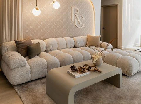 Belia Contemporary Modular Sofa with Button Detailing