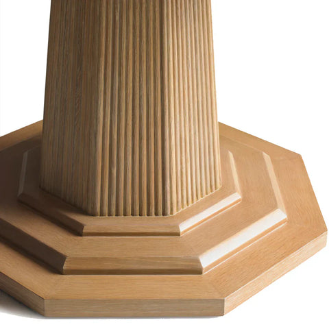 Bunny Williams Haven Tulip Round Dining Table with Fluted Drum Base - 60 W