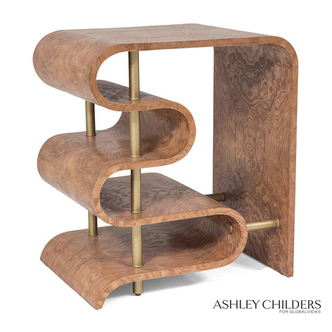 Global Views Traverse S Curve Accent Table