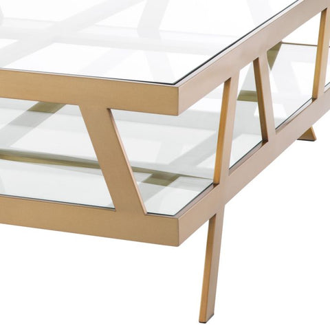 Eichholtz Timeless Minimalist Modern Square Frame Coffee Table