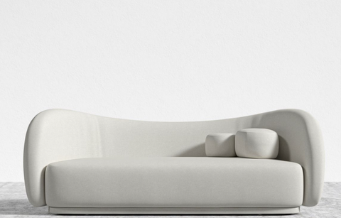 Diane Modern Curved Standard Sofa with Doweled Joints