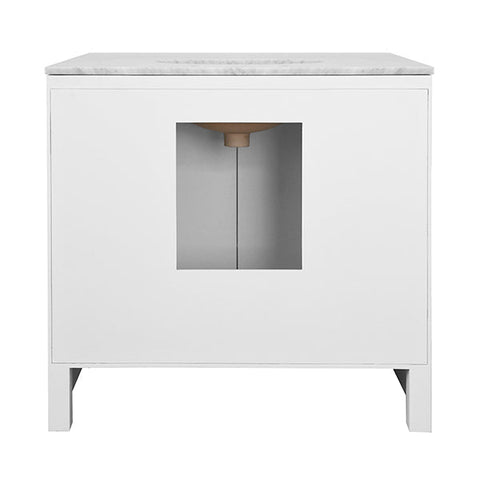 Worlds Away April Contemporary Marble Bathroom Vanity