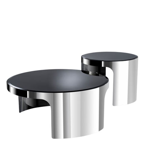 Timeless Minimalist Modern Round Glass Coffee Table Set