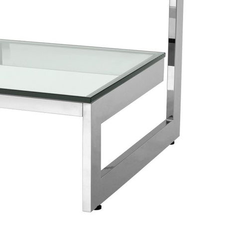 Eichholtz Timeless Minimalist Modern Square Glass C Table