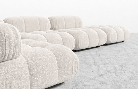 Belia Contemporary Modular Sectional with Armrests and Tufting