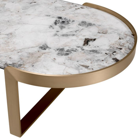 Eichholtz Timeless Minimalist Curved Marble Coffee Table