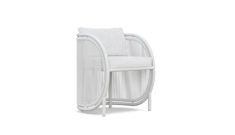 Outdoor Living & Garden Modern Dining Armchair with Barrel Back