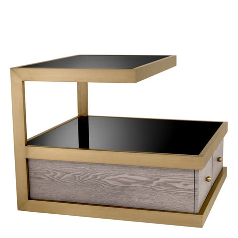 Timeless Minimalist Contemporary C Table with Storage Accent Table