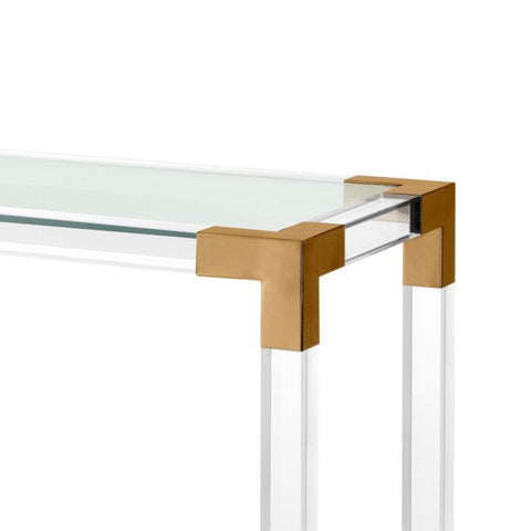 Eichholtz Timeless Minimalist Contemporary Glass Console