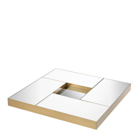 Timeless Minimalist Modern Square Mirror Coffee Table