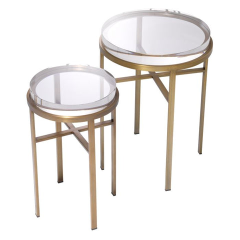 Space Saving Contemporary Round Glass Accent Table