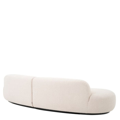 Björn Curved Asymmetrical Sofa with Tight Low Back Upholstered