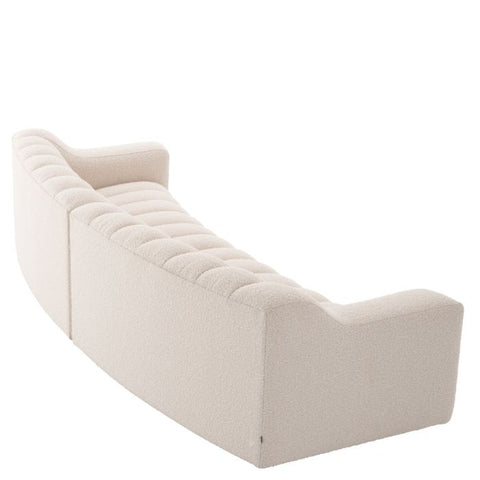 Kelly Curved Symmetrical Sofa in Beige for Contemporary Spaces