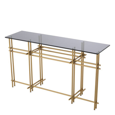 Eichholtz Timeless Minimalist Contemporary Glass Entryway Console