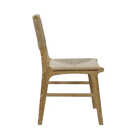 Monroe Timeless Minimalist Bohemian Woven Dining Side Chair