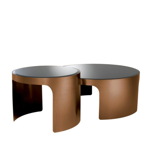 Timeless Minimalist Modern Beveled Drum Coffee Table