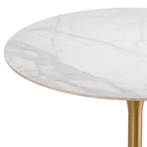 Timeless Minimalist Tulip Marble Dining Table for Modern Spaces