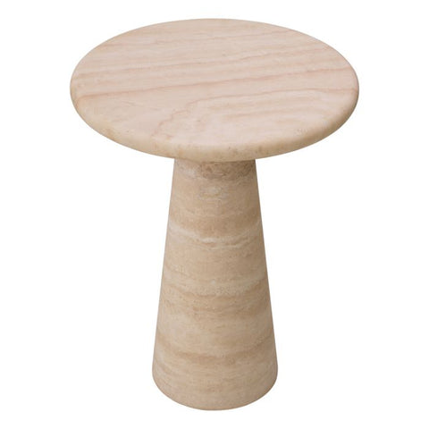 Timeless Minimalist Contemporary Drum Center Table in Stone