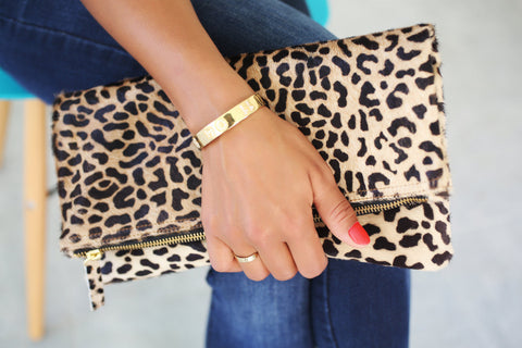 Leopard Animal Zipper Clutch