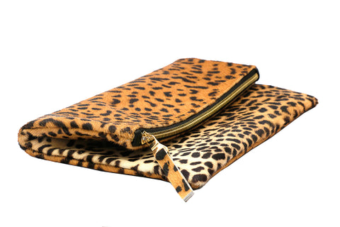 Leopard Animal Zipper Clutch