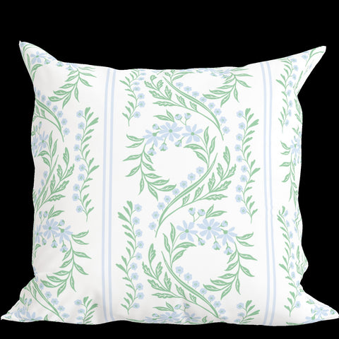 Powered by People Artful Traditionalist Handcrafted Floral Graphic Accent Pillow - 18 x 18