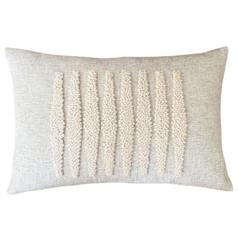 Artful Traditionalist Handcrafted Embroidery Lumbar Pillow