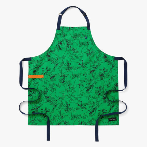 Goofy Character Print Bib Apron with Adjustable Pockets