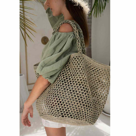 Beach Handmade Geometric Tote