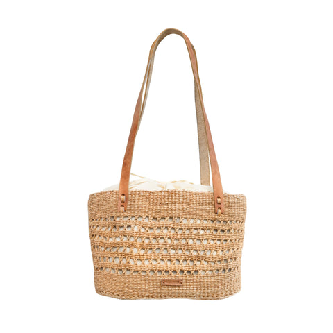 Casual Geometric Handmade Drawstring Basket Bag