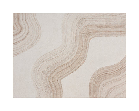 Organic Abstract Hand-Tufted Area Rug - 8' x 10'