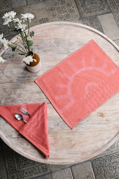 Powered by People Taos Bohemian Rectangular Print Placemat - Set of 4 - Set of 6