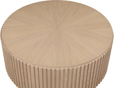 Meridian Furniture Inc. Ronin Contemporary Round Coffee Table with Fluted Details - 36 W