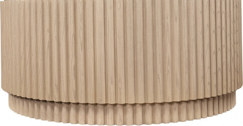 Meridian Furniture Inc. Ronin Contemporary Round Coffee Table with Fluted Details - 36 W