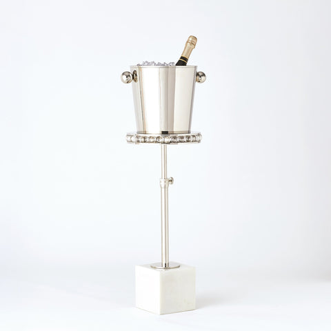 Contemporary Space Saving Round Drink Table with Adjustable Height