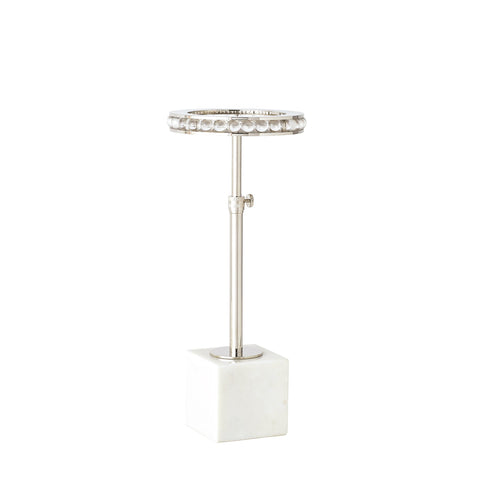 Contemporary Space Saving Round Drink Table with Adjustable Height